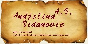 Andjelina Vidanović vizit kartica